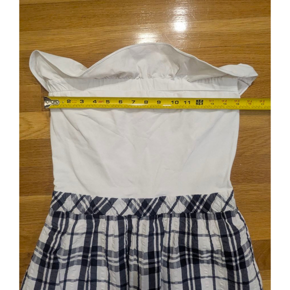 Lilly Pulitzer Esmeralda Strapless Dress True Navy Plaid Medium - Picture 6 of 10